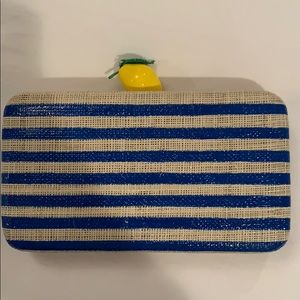 Lemon striped clutch